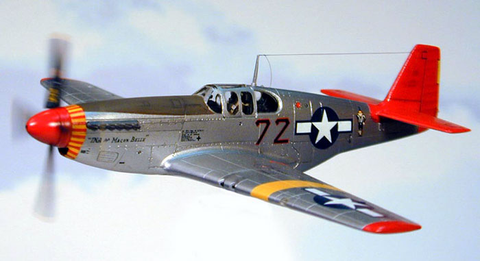 TAMIYA Panel Line Accent color on Revell P-51B in 1:72 #plane #toys #d, Airplane
